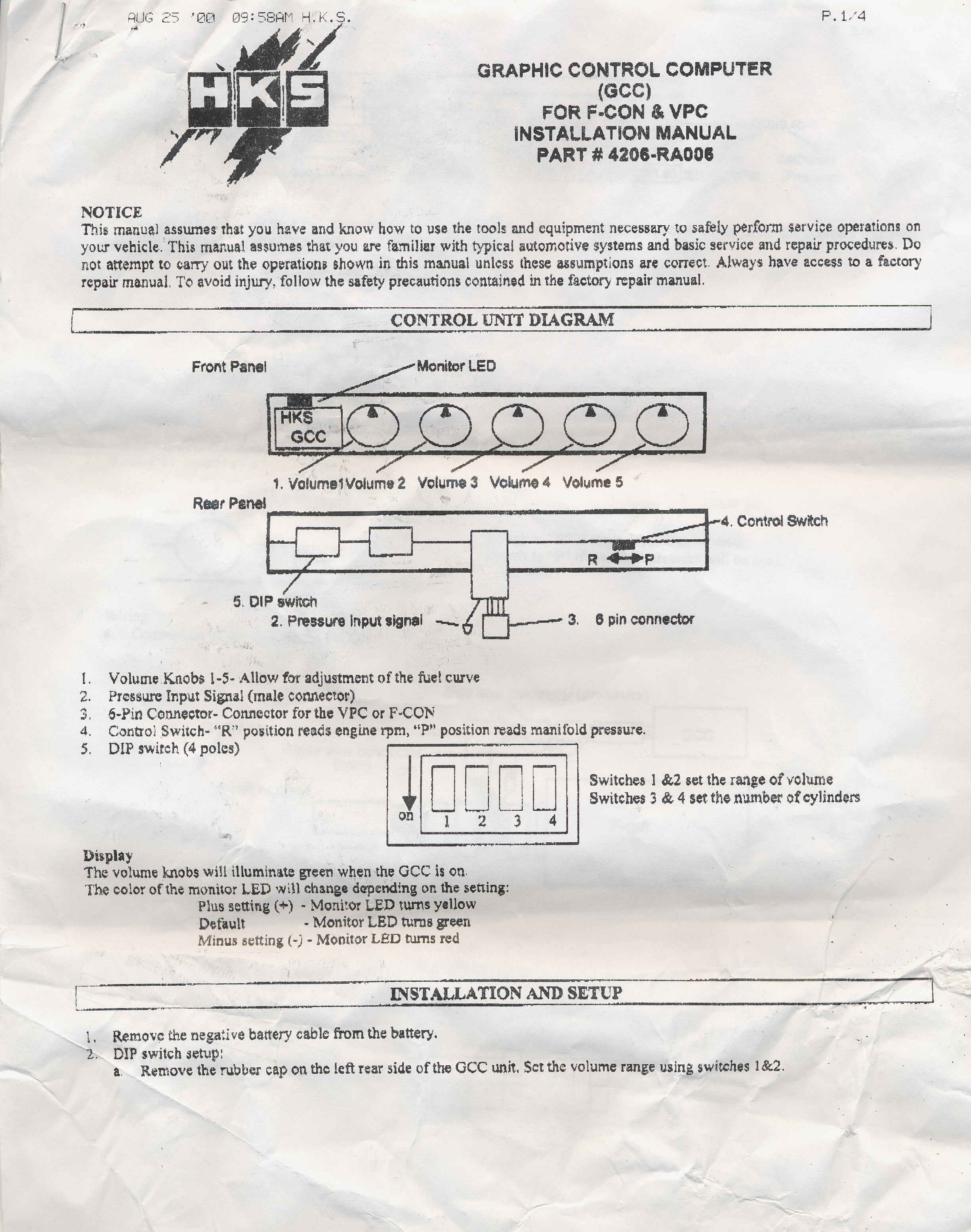 hks evc v boost controller manual